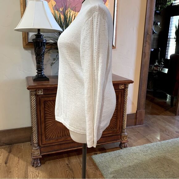 Rachel Zoe ‘Karla’ Sweater NWOT Cotton Blend Knit Ivory Womens Plus Sz XXL - Picture 10 of 16